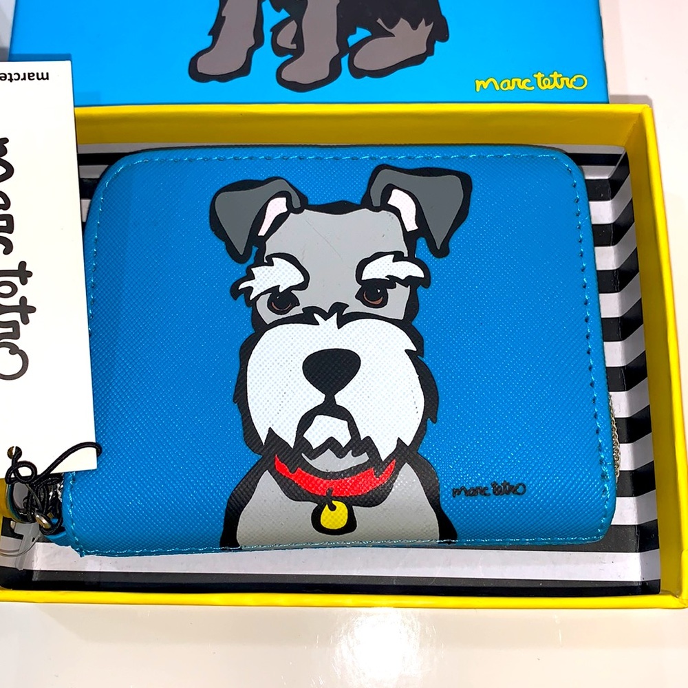 Marc Tetro Schnauzer Small Zip Around Wallet/Wrislet